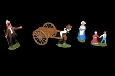Western Pioneers Handcart LDS Mormon Oregon Trail MIB 54mm toy soldiers MARX