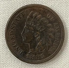 1885 Indian Head Bronze Cent 1c Penny Philadelphia Minted Raw Coin