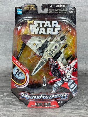 Star Wars Transformers Clone Pilot ARC-170 Starfighter Actionfigur Neu Sealed