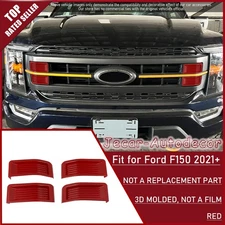 Center Grille Grill Insert Decor Cover Trim Panel For Ford F150 Tremor 2021+ Red