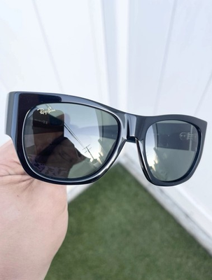 #ad NWT Authentic Ray Ban Nomad RB2187 2187 Black G15 Lens 901 31 Size 54 17 $119.00