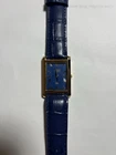 Men’s Vintage Seiko Slim Quartz - BLUE Dial & Leather Watch - Roman Numerals