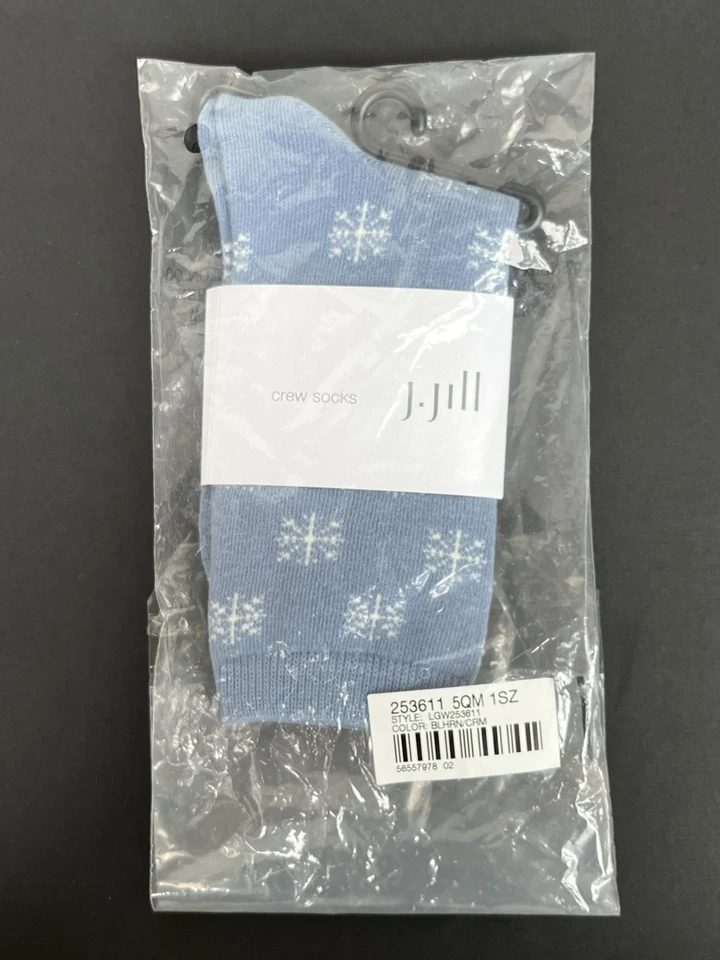 Носки Jjill синие снежинки - Изображение 4 из 4