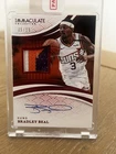 Panini Immaculate Bradley Beal Patch Auto International Red 05/15 - RARE!! SUNS!