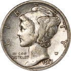1917-D Mercury Dime