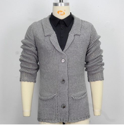 Herren Strickpullover schmal Cardigan Jacken lässig Tops Mantel Schal warm Oberbekleidung - Bild 8 von 11