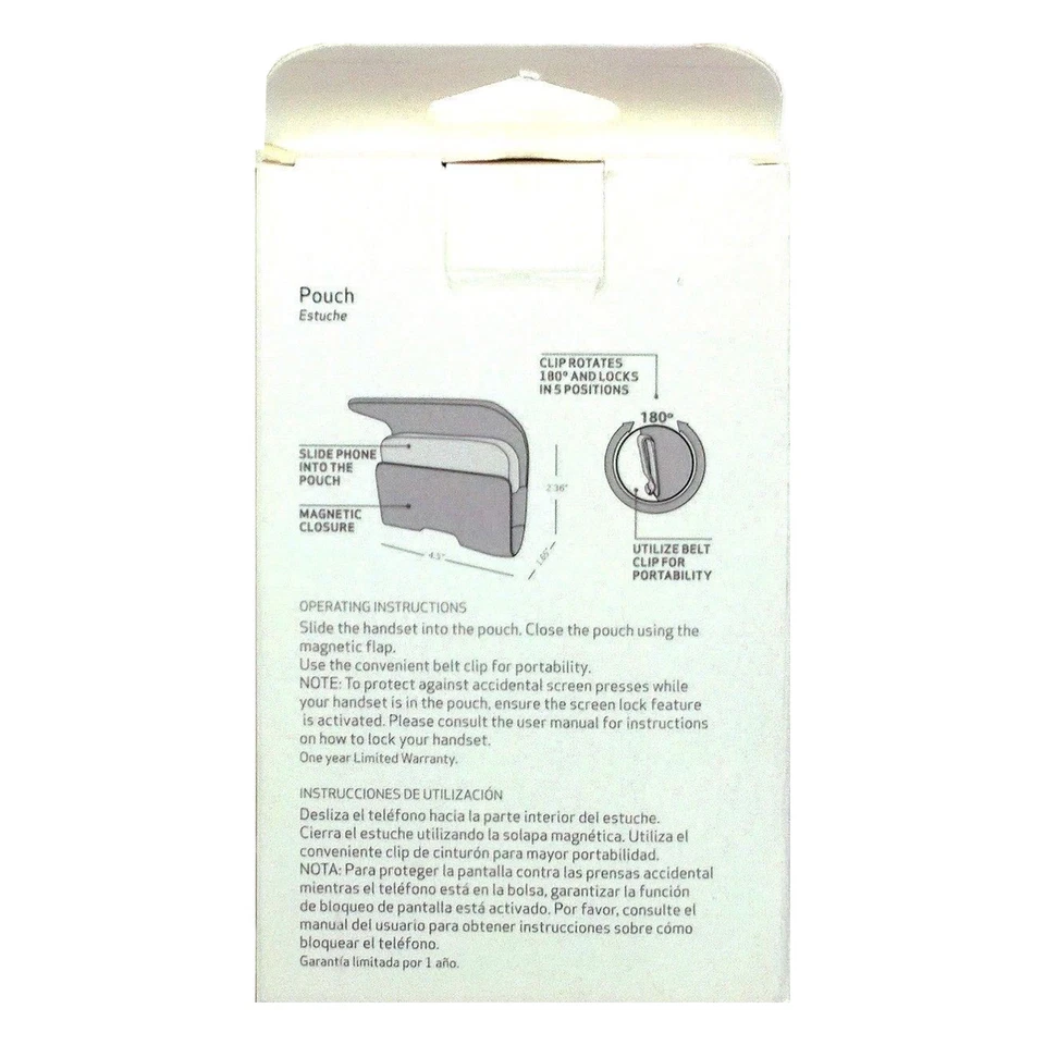 Funda de cuero Verizon con clip giratorio para la mayoría de los teléfonos con pantalla de hasta 3,5" Foto 2 de 2