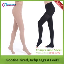 Compression Pantyhose Socksn 30-40 mmHg Women Men Support Varicose DVT Stockings