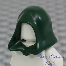 NEW Lego Minifig DARK GREEN HOOD Star Wars Jedi Cape Hat -Castle Kingdoms Knight