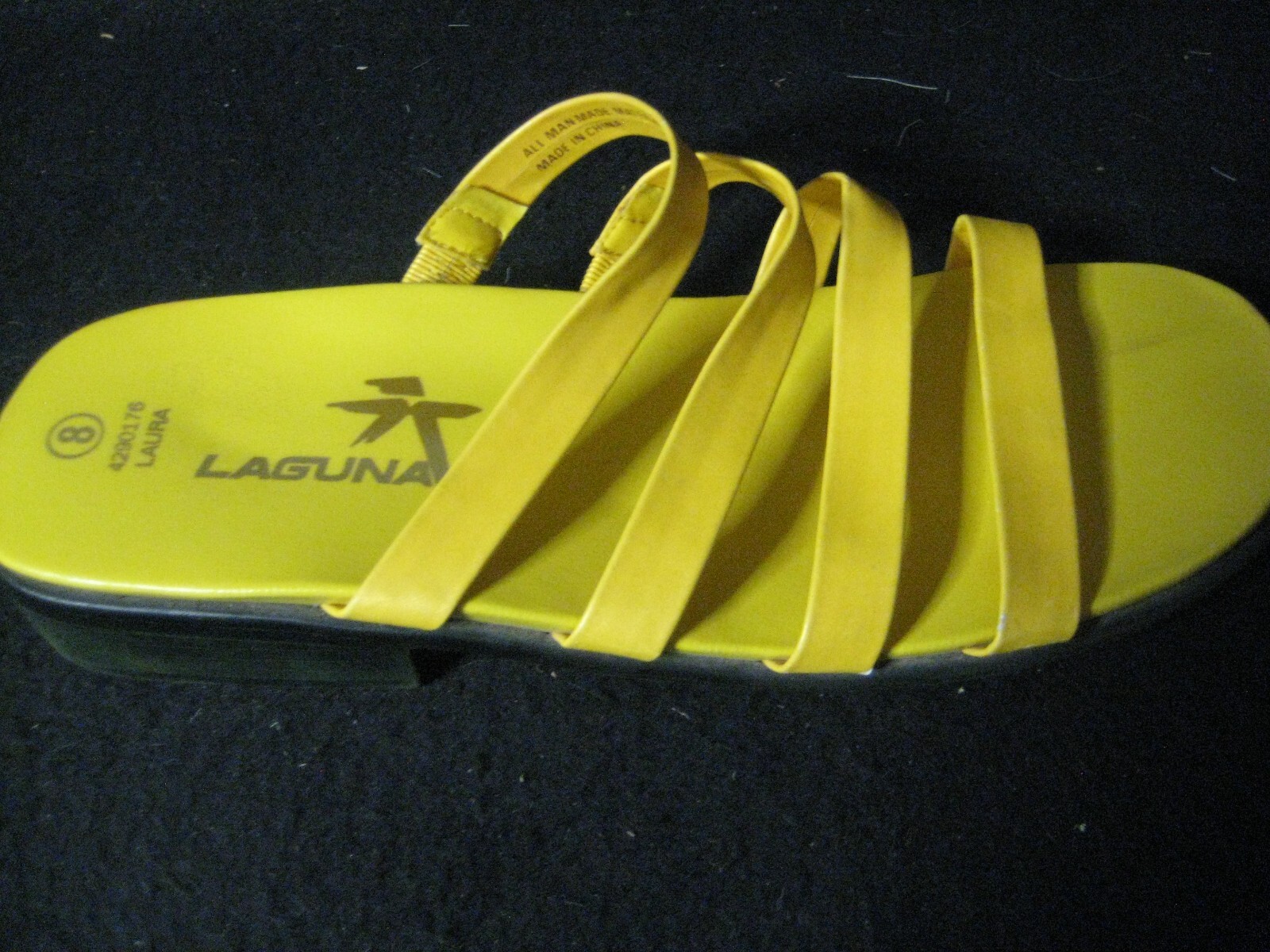APL Sandali Laguna Slide Flats quattro cinturini punta aperta casual gialli taglia 8