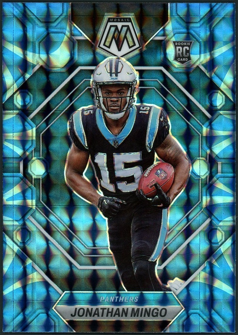 2023 Panini Mosaic Jonathan Mingo Reactive Blue Mosaic Card #336