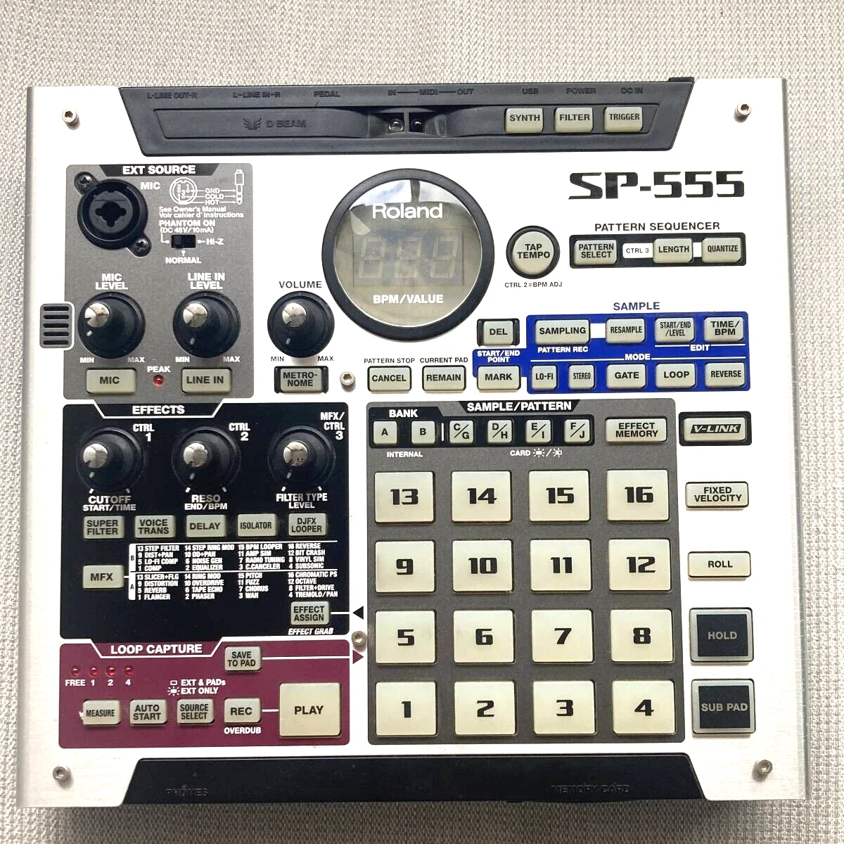 Roland SP-555 Creative Sampler with Performance Effects