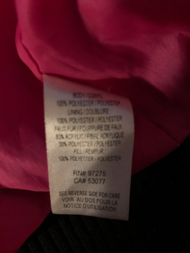 FOX RACING Girls Black/Gray Plaid Print Softshell Hot Pink Lined Jacket W/Hood M - Picture 7 of 10
