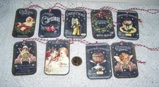 9-Christmas-Vintage-Chalkboard-Holiday-Journaling-Linen Cardstock-Gift-Hang-Tags