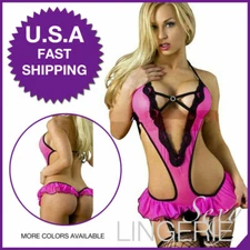 #94 Sexy-Lingerie-Women-G-string-Robe-Lace-Underwear-Babydoll-Nightwear US