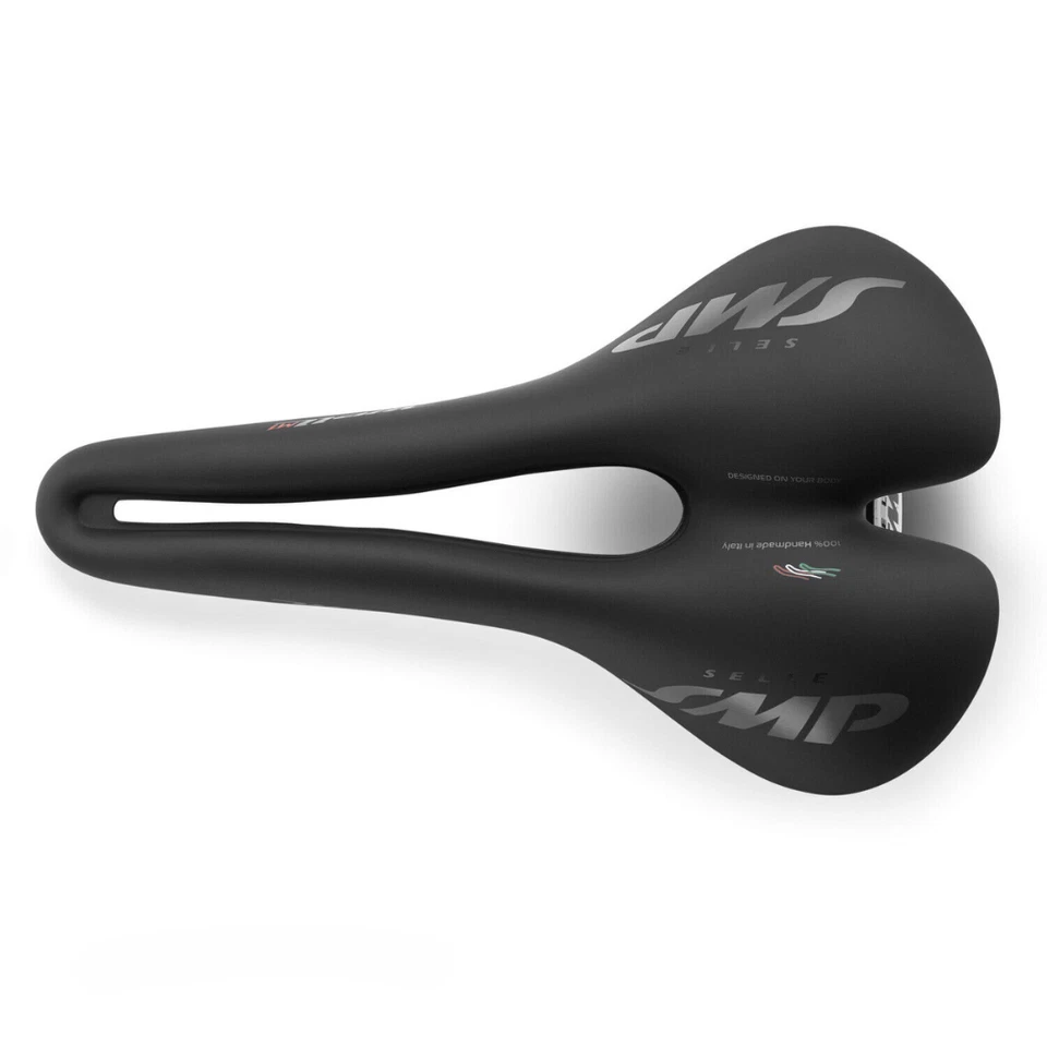 Asiento de bicicleta dividido Selle SMP WELL M1 Saddle Road MTB: NEGRO - ¡HECHO EN iTALY! Foto 3 de 4