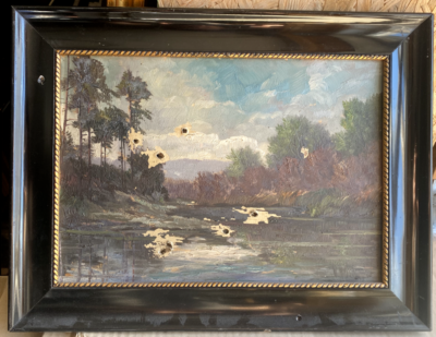 #ad #ad Oil Painting Landscape Romantics° Damaged Was As Target Used Oil $172.33