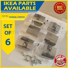 105826 (109535) x 6 IKEA Opparyd Griffe mit Schrauben - Original für PAX, VIKEDAL