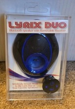 Lyrix Duo Bluetooth Speaker with Removable Receiver - Blue /Black NEW FREE SHIP