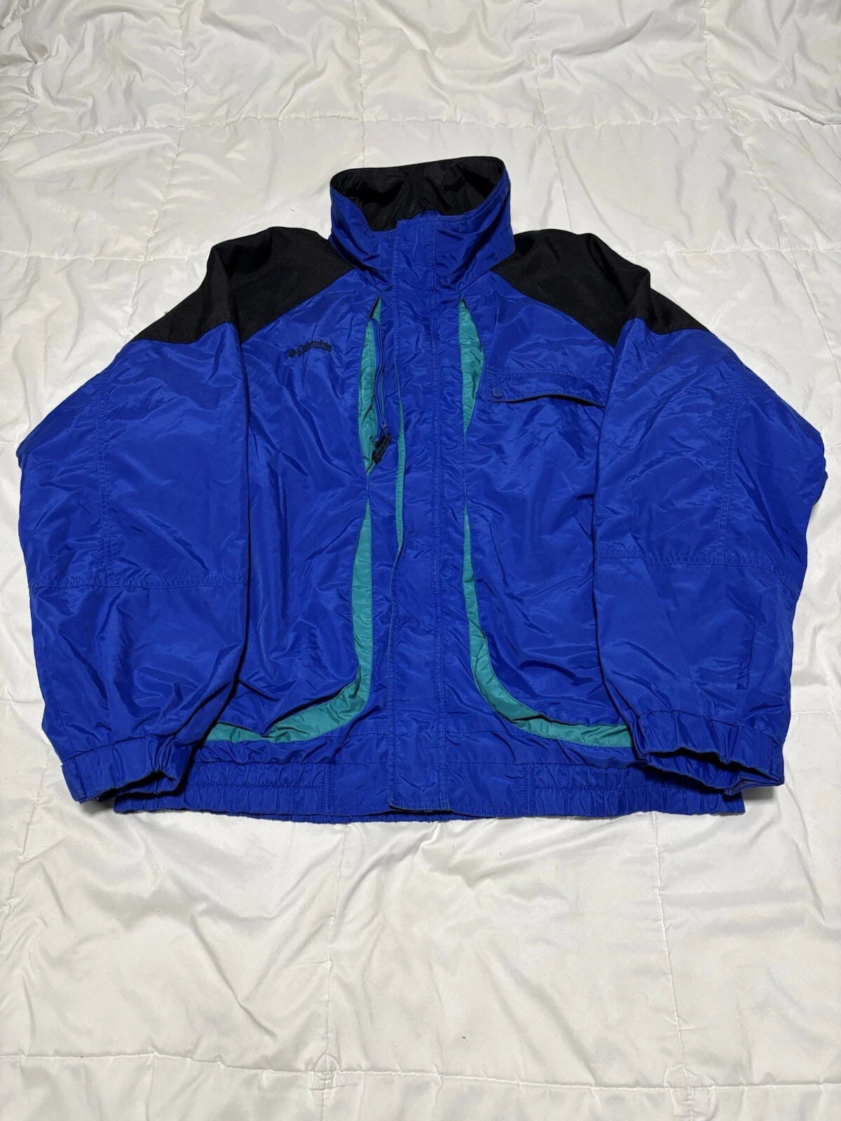 Vintage Columbia Sportswear Powder Keg Windbreaker Jacket Size XLT Winter Ski