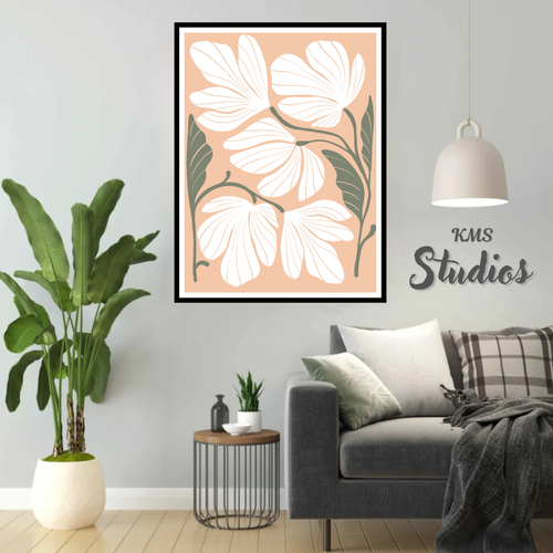 Einfache künstlerische Blume gerahmtes Wandbild Poster Leinwanddruck Bild Wohndeko - Bild 4 von 8