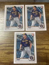 2020 Bowman Aaron Ashby Paper Lot (3) Milwaukee Brewers