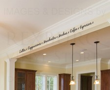 Wall Quote Decal Sticker Vinyl Art Coffee Latte Cappuccino Espresso Kitchen KI40