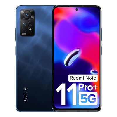 Redmi Note 11 Pro + 5G (Mirage Blue, 8GB RAM, 128GB Storage) | 67W Turbo Ch