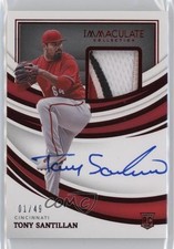 2022 Panini Immaculate Material Red 1/49 Antonio Santillan Tony #IMA-TS Auto 7xr