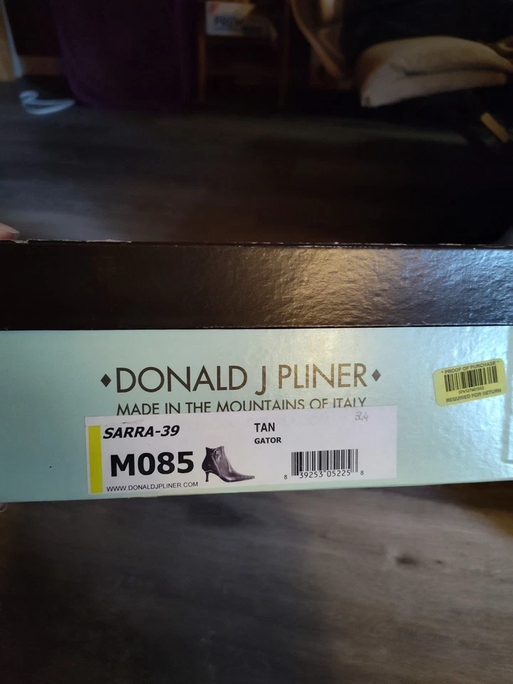 Donald J Pliner Hecho en las Montañas de Italia. Botines Tan Gator Talla 8 1/2 Foto 3 de 4