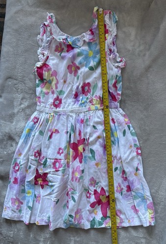 Carter’s Kid Floral Spring Dress Size 8 Ruffles pink blue red yellow pleated - Picture 2 of 5