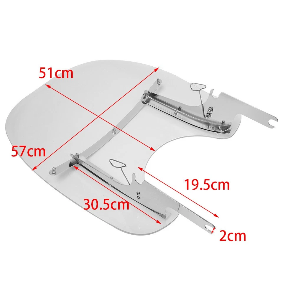 Parabrisas transparente para Harley Touring CVO Road King FLHR Classic 94-23 Foto 2 de 4