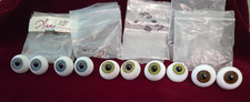Lot of 5 Vintage NOS 20mm Glass Doll Eyes - REBORN, RESTORATION, PORCELAIN, BJD