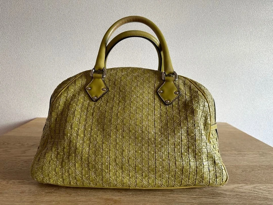 Bolso de Mano Dolce&Gabbana Cuero Auténtico Verde Amarillo Mujer Italia 127620 Foto 2 de 4