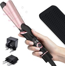 Mini Curling Iron for Travel, Dual Voltage with European, UK Plug Adapter, Sm...
