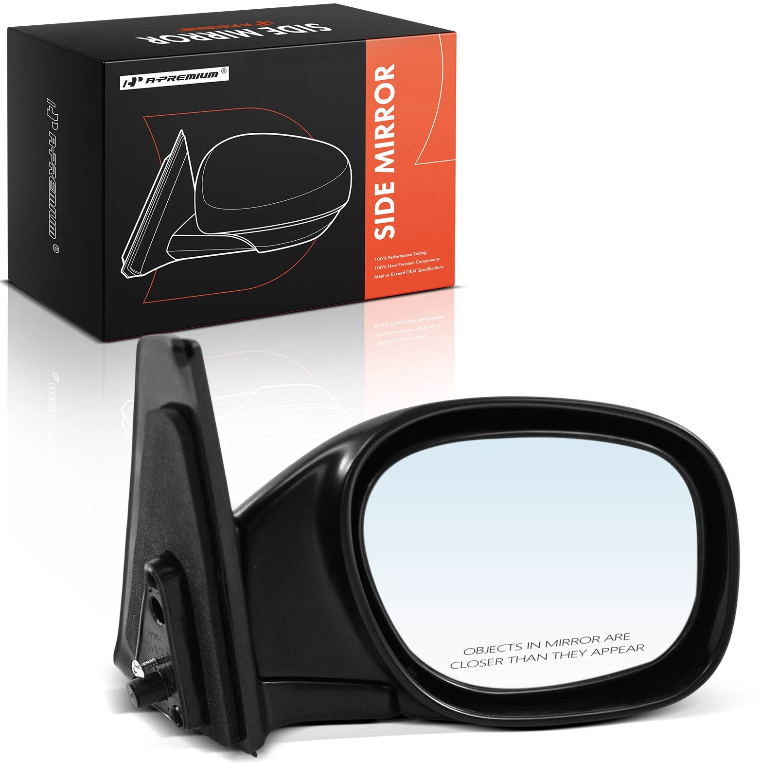 A-Premium Passenger Manual Mirror w/ Manual Folding for Toyota RAV4 1996-2000