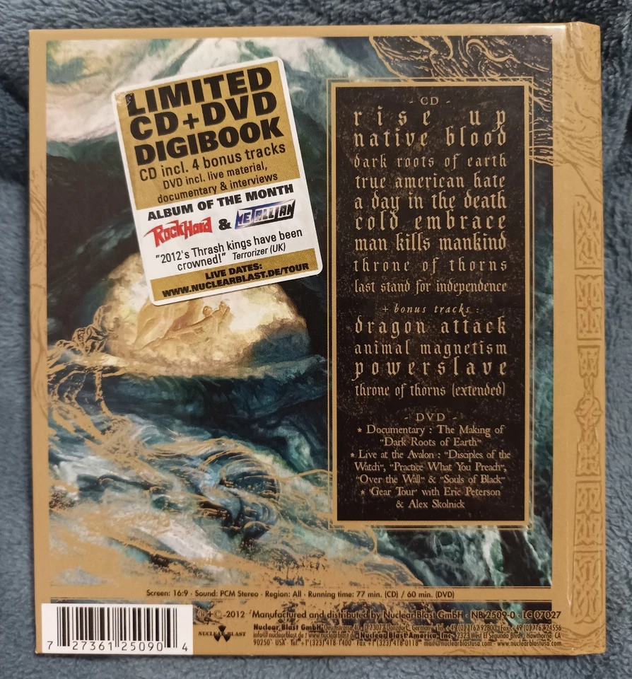 CD + DVD Testament – Dark Roots Of Earth (2012) Limited Edition, Digibook,DVD G+ - Bild 2 von 4