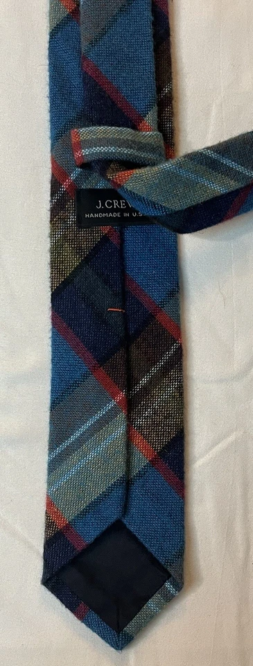 Corbata para hombre J.Crew hecha a mano a cuadros mezcla de lana clásica preppy Foto 4 de 4