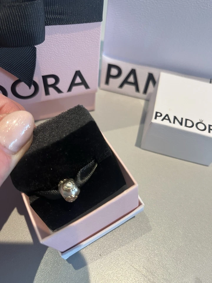 Pandora Gold Silber Charm mit Steinen - Bild 2 von 3