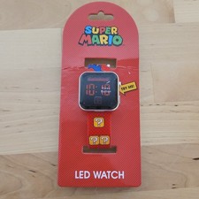 Super Mario LED Watch Kids OS Red Digital Silicone Strap GSM4107YL Nintendo
