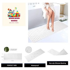 Bamboo Bath Mat Bathroom Runner Long Large Rugs Floor Wood Shower Bathtub Wat...