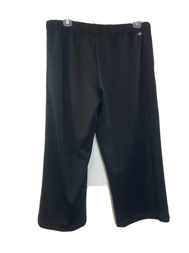 Adidas Climalite Womens L Black Cropped Length Athletic Pants Pockets