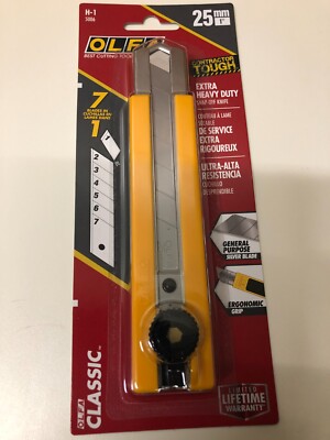 OLFA  25mm (1 inch) Extra Heavy-Duty Cutter Utility Knife H-1.