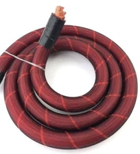 4 Gauge Red Snakeskin Power OFC Copper Marine Stranded Wire with 4 AWG Terminal