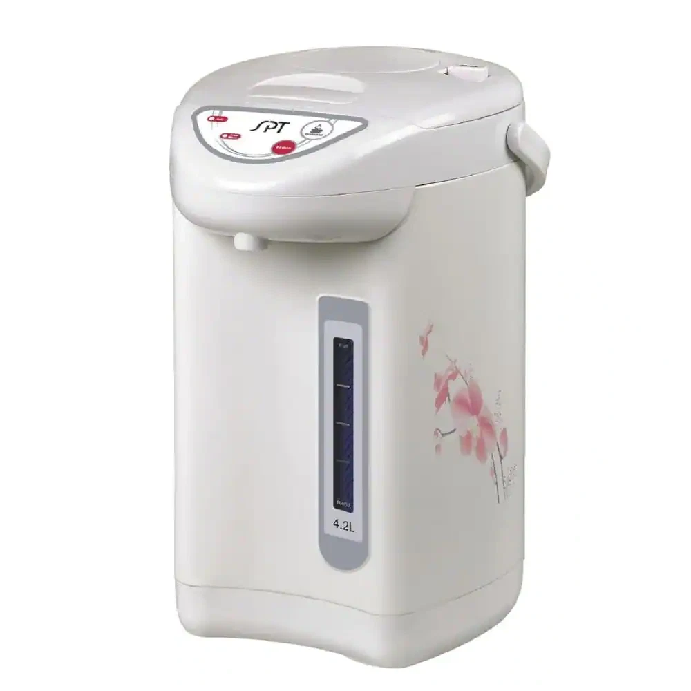 White Electric Kettle and Dual-Pump Hot Water Dispenser, Large Storage Capacity