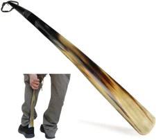 Shoe Horn Made with Real Horn Handmade. Easy Grip Long handle Shoehorn for Men,W
