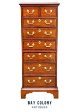 FINE CHIPPENDALE STYLE MAHOGANY BAND INLAID LINGERIE CHEST BY COUNCILL CRAFTSMEN