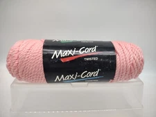 New Maxi-Cord Twisted Light Pink 100 Yds 6 mm Macrame Vtg Retro Plant Hangers