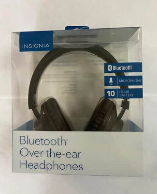 Insignia Bluetooth Wireless Over-the-Ear Headphones NS-CAHBTOE01 - Black - NEW*