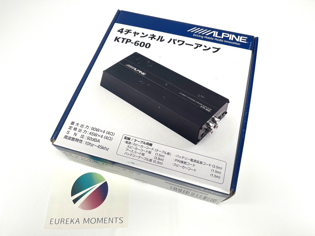 アルパイン　ALPINE KTP-600 動作確認済み ALPINE コンパクトアンプ KTP-600